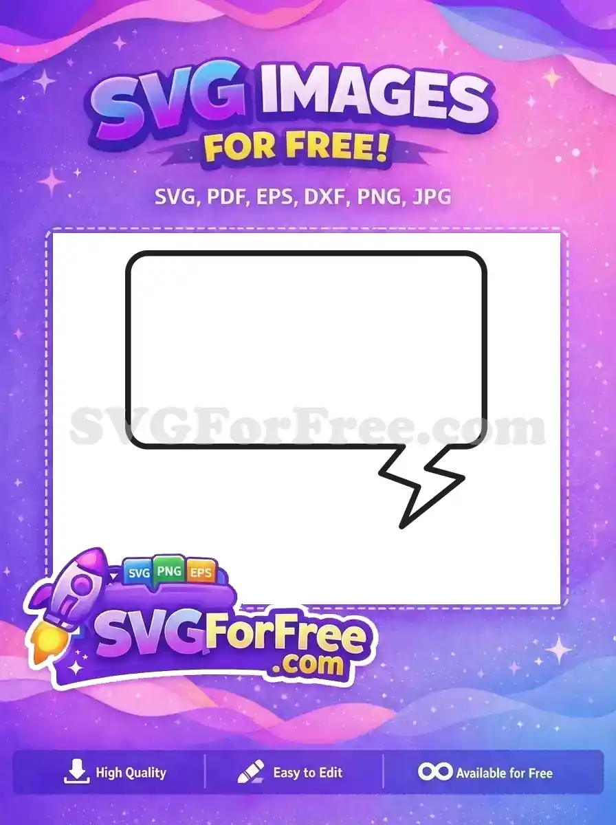 Free Rectangle Speech Free Bubbles Outline Communication Free SVG
