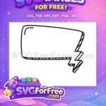 Free Outline Speech Free Bubbles Comic Style Free SVG - Instant Download