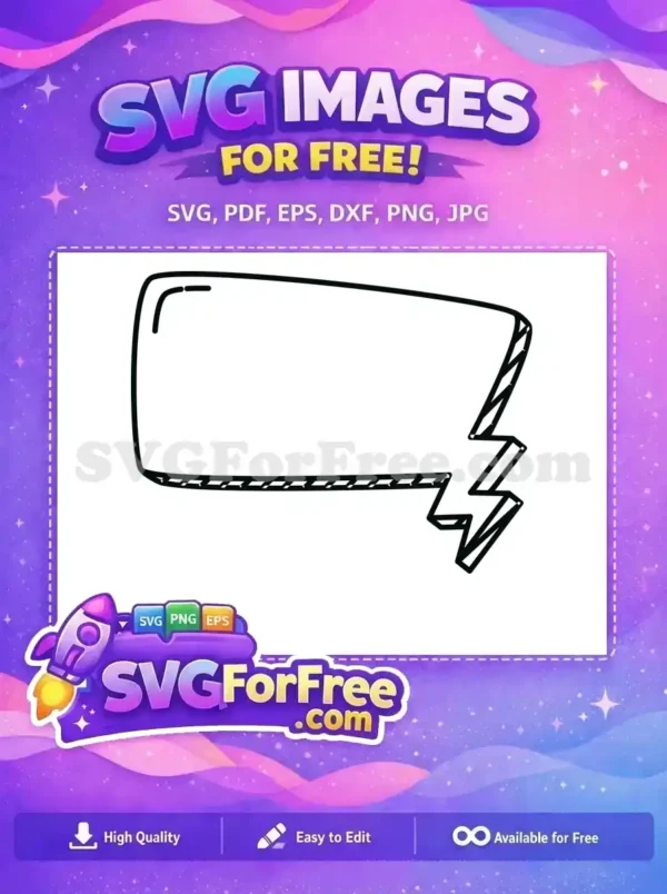 Free Outline Speech Free Bubbles Comic Style Free SVG