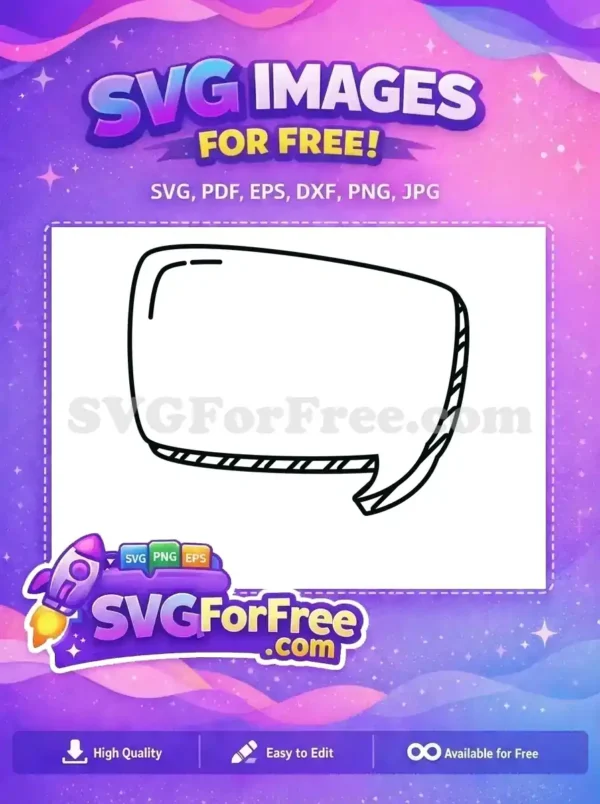 Free Simple Outline Free Comics Speech Bubbles Free SVG