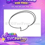 Free Double Line Free Oval Speech First Free SVG - Instant Download