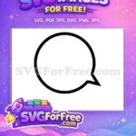 Free Round Speech Free Bubbles Simple Communication Free SVG - Instant Download