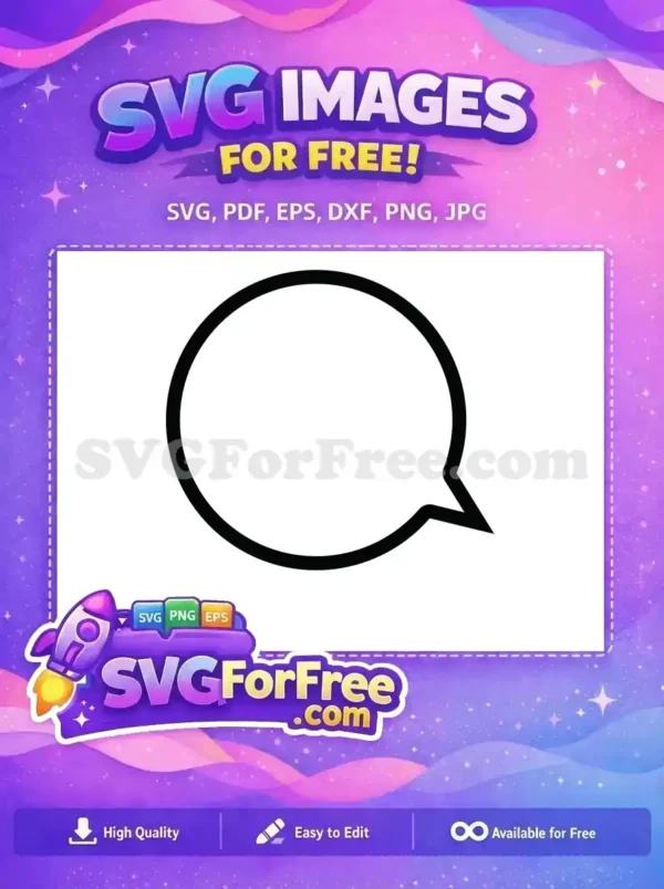 Free Round Speech Free Bubbles Simple Communication Free SVG