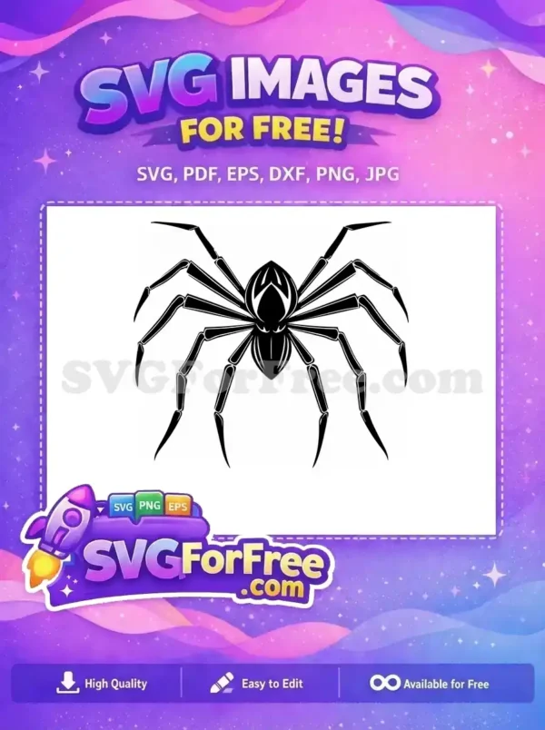 Free Spider Silhouette Free Web Detail Spider-Man Free SVG 1