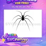 Free Spider Web Free Silhouette Halloween Free SVG 1 - Instant Download