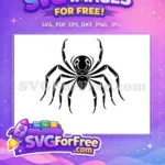 Free Black Spider Web Free Silhouette Halloween Free SVG 1 - Instant Download