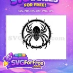 Free Detailed Spider Free Thorny Web Halloween Free SVG - Instant Download