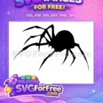 Free Halloween Spider Free Web Silhouette Scary Free SVG 1 - Instant Download