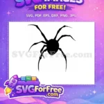 Free Spider Web Free Silhouette Spooky Free SVG 1 - Instant Download
