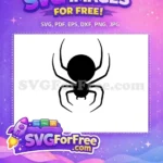 Free Silhouette Spider Free Web Black Halloween Free SVG - Instant Download