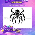 Free Intricate Web Free Silhouette Spider Halloween Free SVG 1 - Instant Download
