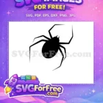 Free Silhouette Spider Free Web Halloween Decoration Free SVG 1 - Instant Download