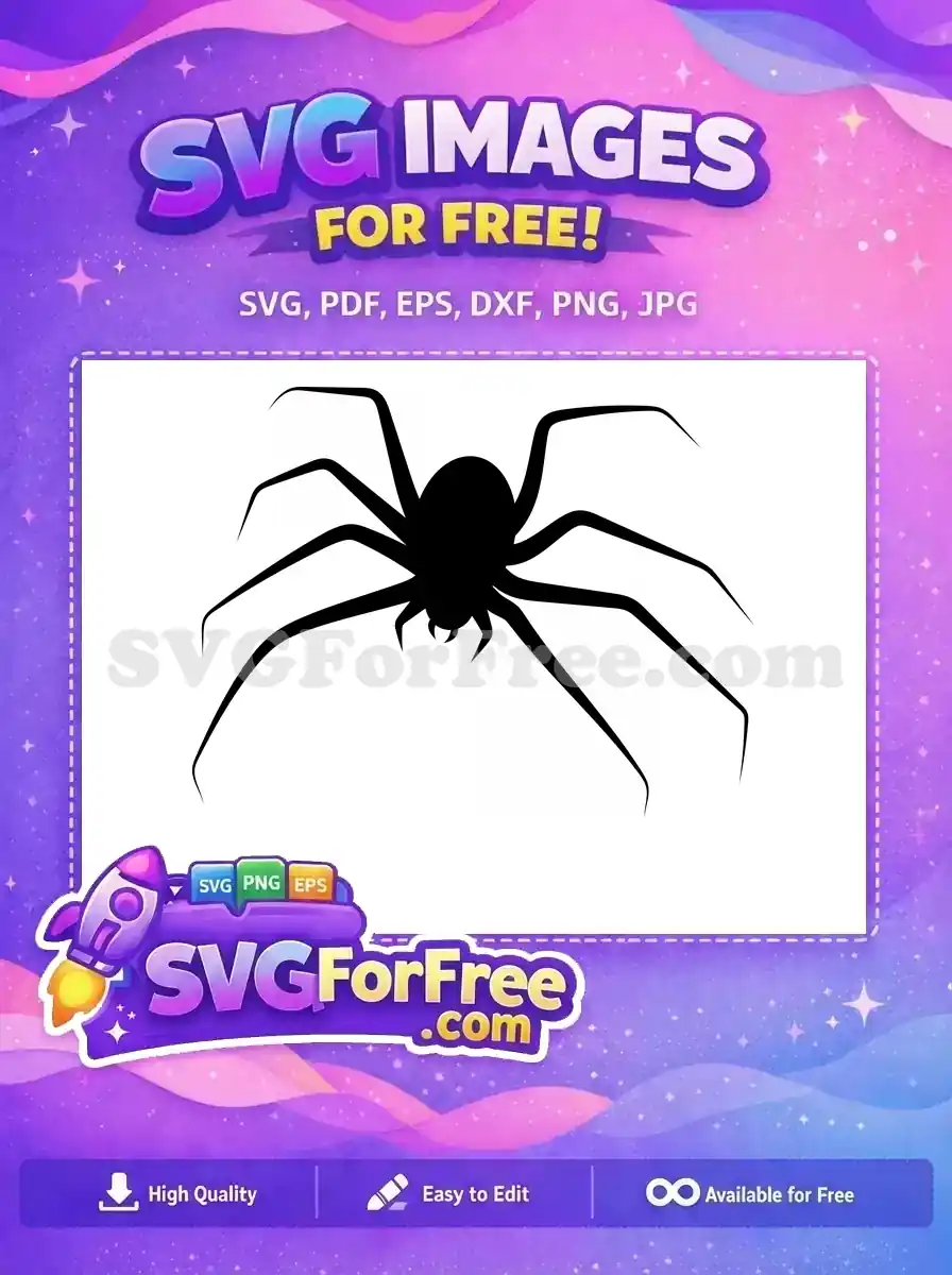 Free Black Web Free Silhouette Spider Halloween Free SVG 1