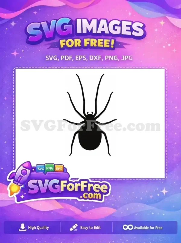 Free Detailed Legs Free Silhouette Spider Web Free SVG 1