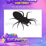 Free Spider Silhouette Free Eight Legs Halloween Free SVG 1 - Instant Download