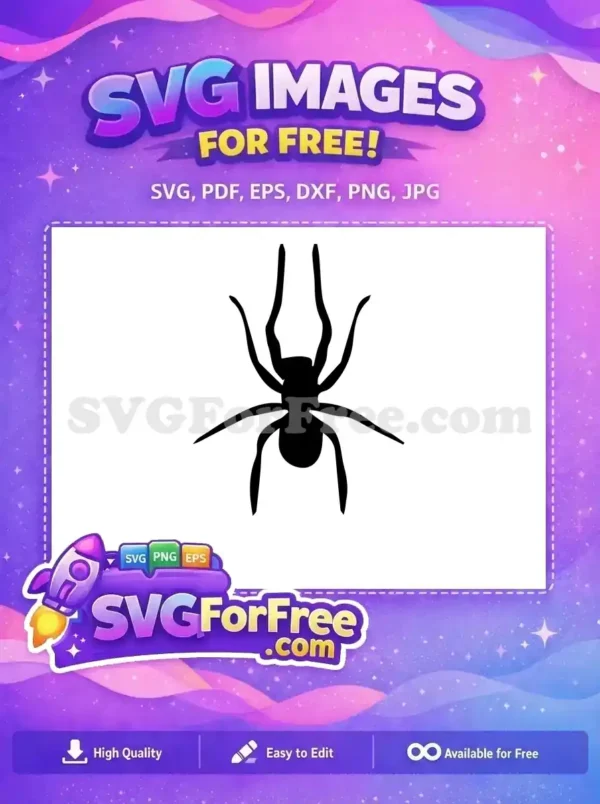 Free Detailed Silhouette Free Eight Legged Spider Free SVG