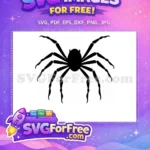 Free Black Spider Free Web Silhouette Halloween Free SVG 3 - Instant Download