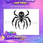 Free Spider Web Silhouette Free Halloween Arachnid Black Free SVG - Instant Download