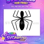Free Black Silhouette Spider Free Web Halloween Free SVG 4 - Instant Download