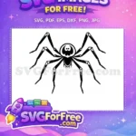 Free Spider Web Detail Free Silhouette Art Halloween Free SVG - Instant Download