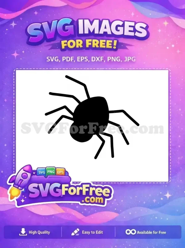 Free Silhouette Spider Web Free Simple Design Halloween Free SVG
