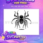 Free Spider Silhouette Web Free Halloween Decoration Free SVG 1 - Instant Download