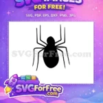 Free Halloween Spider Free Web Silhouette Spooky Free SVG - Instant Download