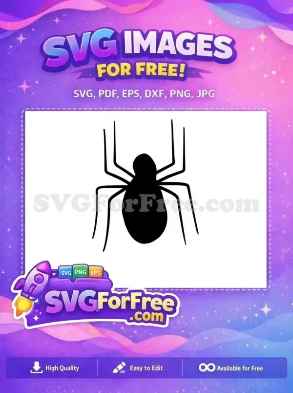 Free Halloween Spider Free Web Silhouette Spooky Free SVG