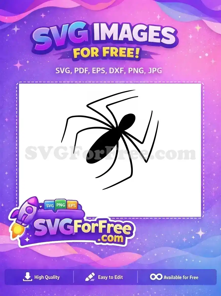 Free Spider Silhouette Free Web Simple Halloween Free SVG