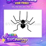 Free Spider Silhouette Free Web Element Halloween Free SVG - Instant Download