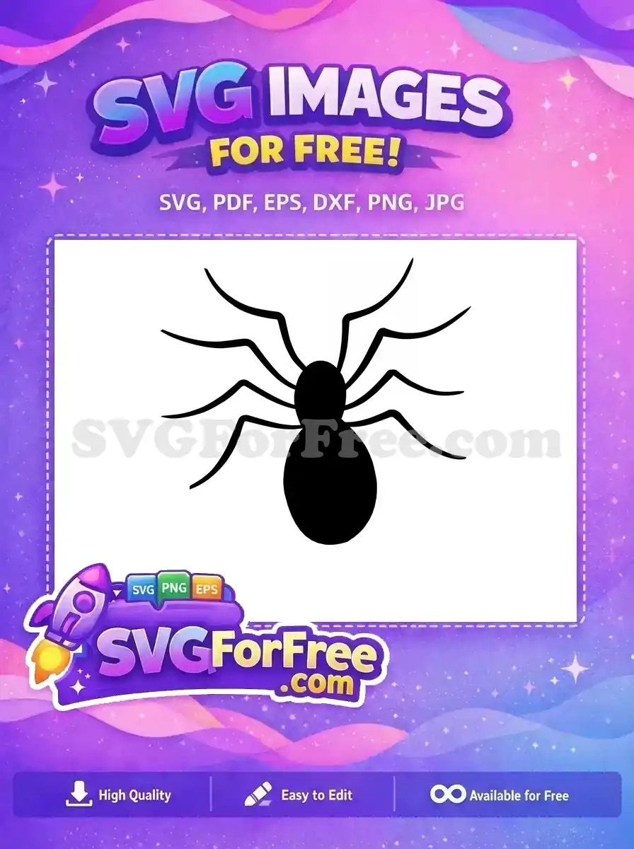 Free Simple Web Free Cute Spider Design Halloween Free SVG