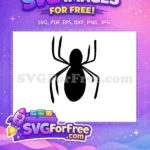 Free Black Arachnid Free Halloween Spider Spiderweb Free SVG - Instant Download