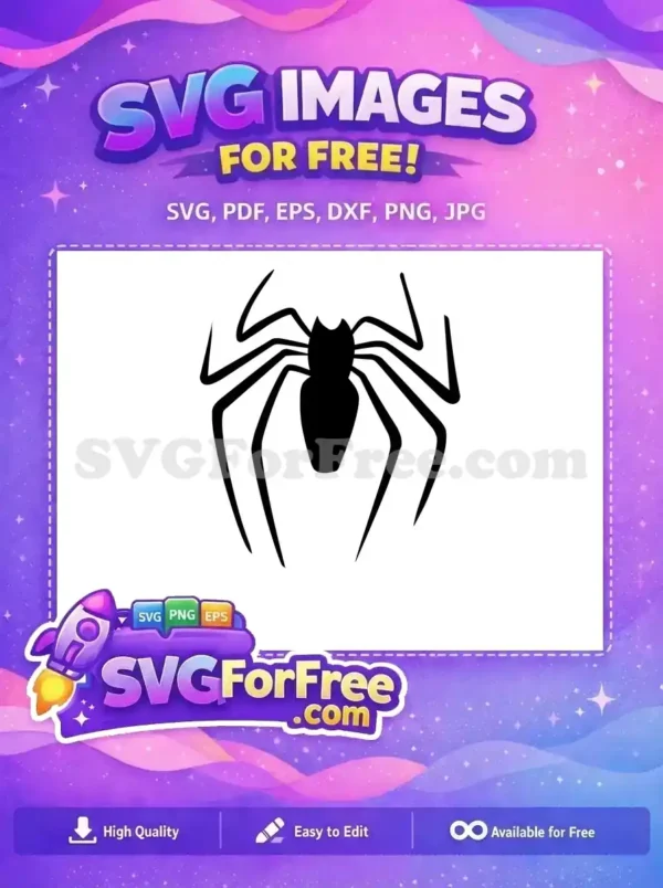 Free Spider Silhouette Free Web Detail Spider-Man Free SVG 2