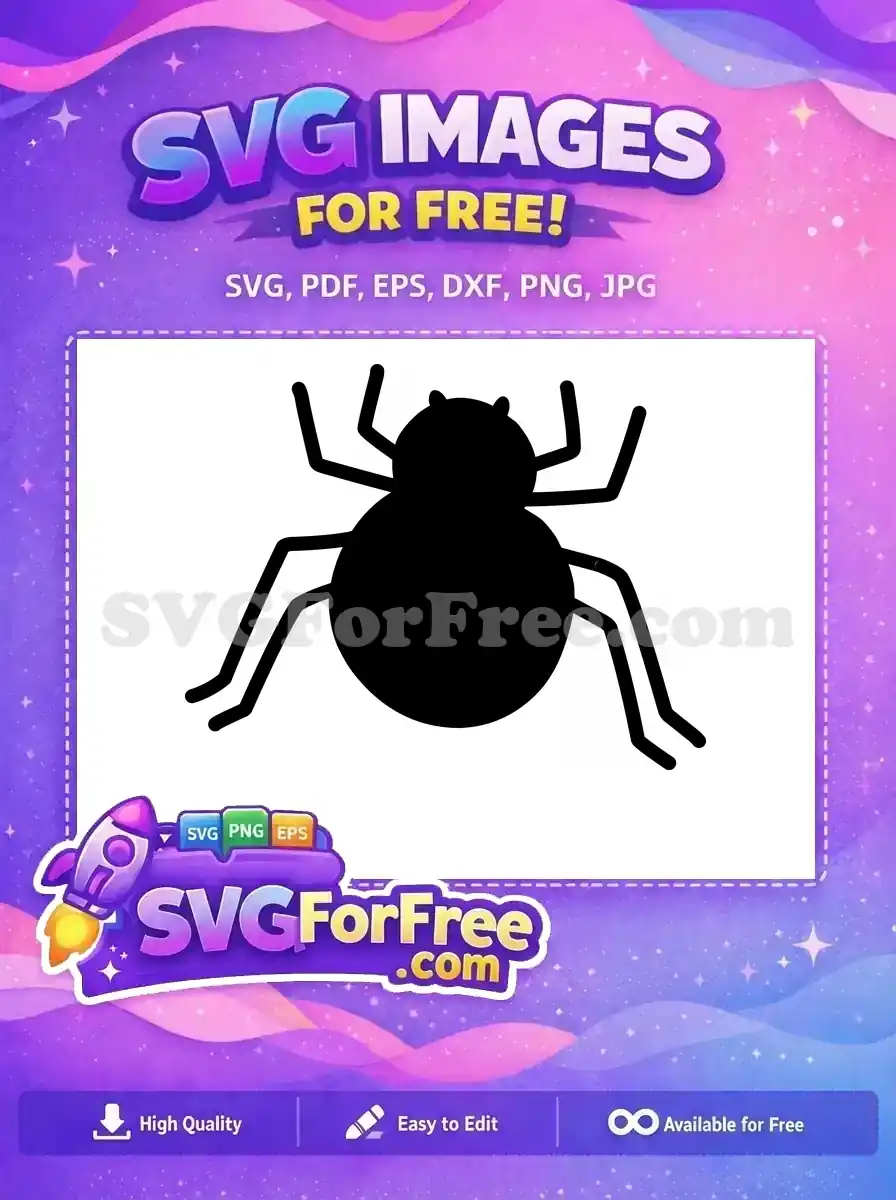 Free Silhouette Spider Free Web Halloween Decoration Free SVG 2