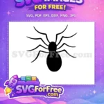 Free Eight-Legged Silhouette Free Spider Web Halloween Free SVG - Instant Download