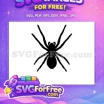 Free Arachnid Silhouette Free Spider Web Halloween Free SVG - Instant Download