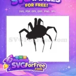 Free Spider Silhouette Free Eight Legs Halloween Free SVG 2 - Instant Download