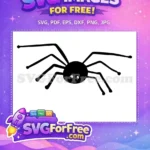 Free Cute Spider Free Silhouette Spider Halloween Free SVG - Instant Download