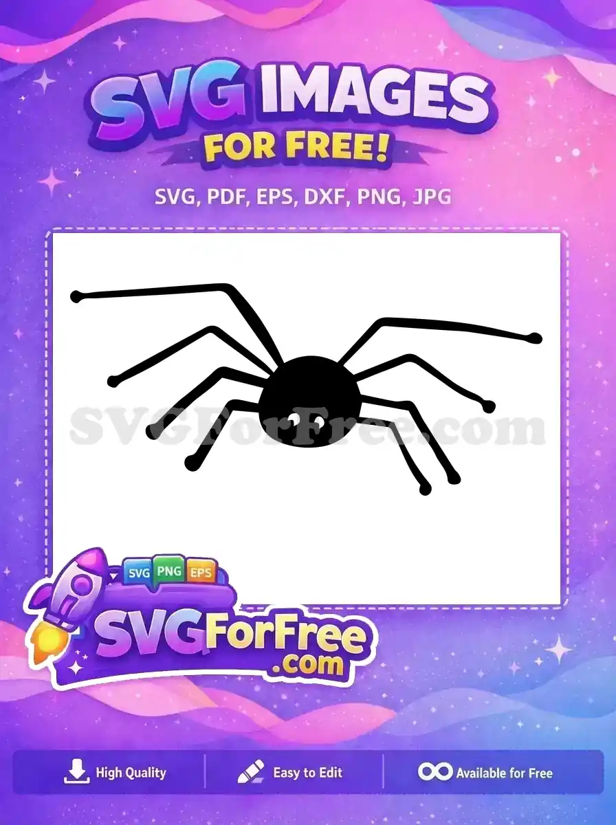 Free Cute Spider Free Silhouette Spider Halloween Free SVG