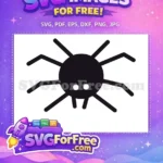 Free Simple Spider Free Silhouette Halloween Spiderweb Free SVG - Instant Download