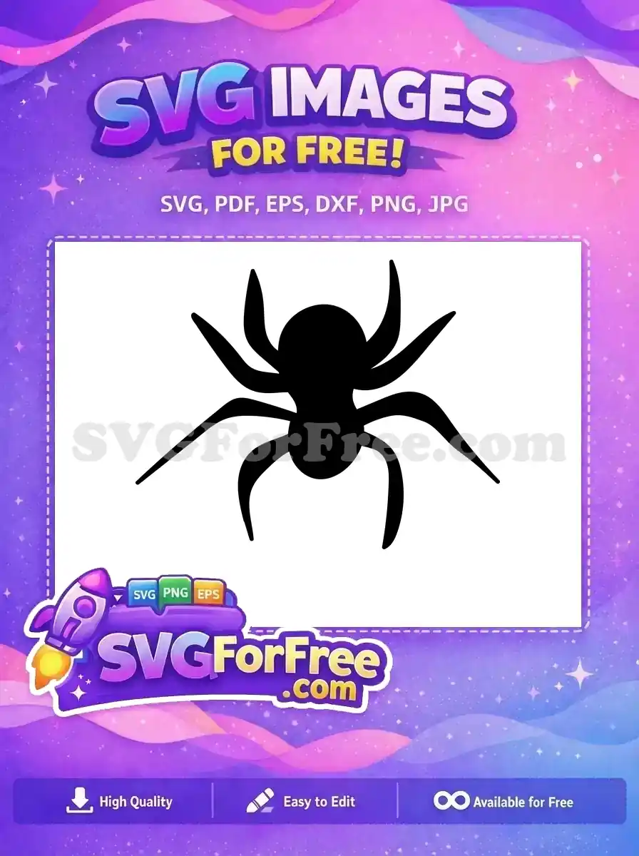 Free Pointed Legs Free Spider Silhouette Halloween Free SVG 1