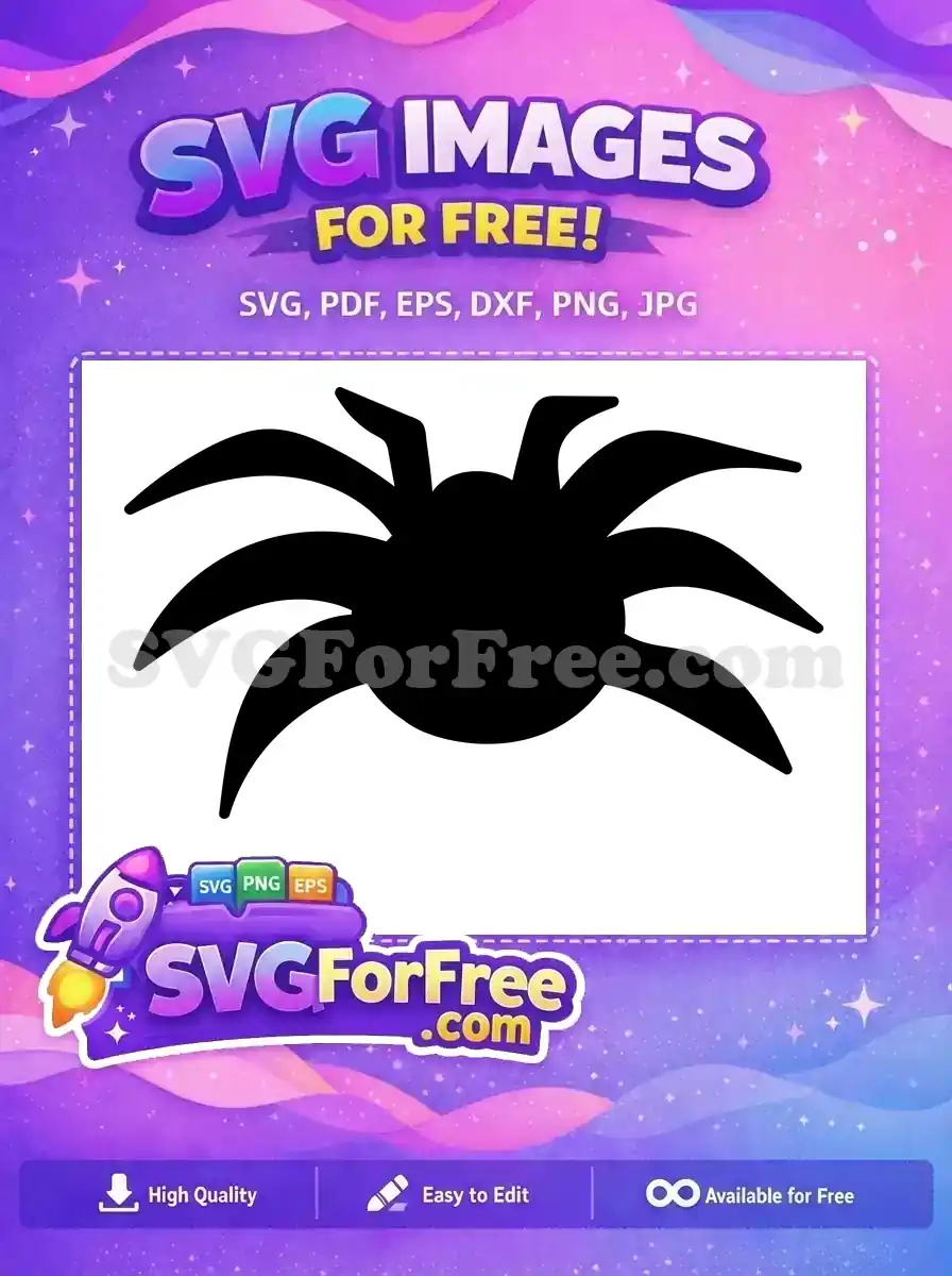 Free Pointed Legs Free Silhouette Spider Web Free SVG