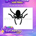 Free Simple Spider Free Halloween Spider Silhouette Free SVG - Instant Download
