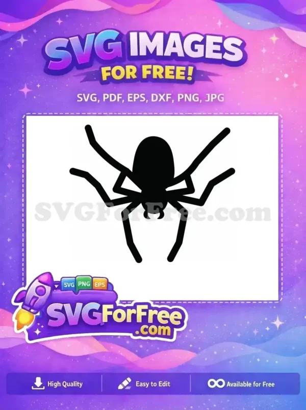 Free Simple Spider Free Halloween Spider Silhouette Free SVG
