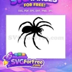 Free Silhouette Spider Web Free Halloween Decoration Free SVG 1 - Instant Download