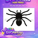 Free Silhouette Spider Free Halloween Spider Spiderweb Free SVG - Instant Download