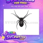 Free Black Silhouette Free Halloween Spider Web Free SVG - Instant Download