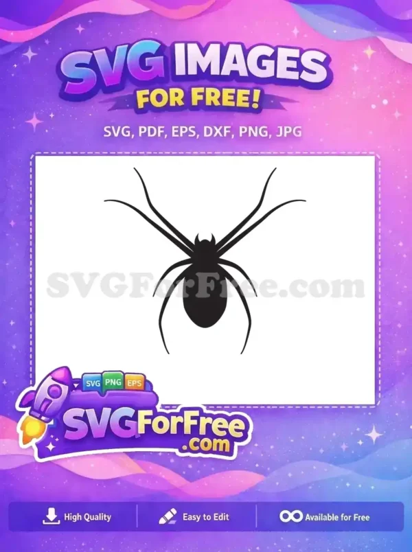 Free Black Silhouette Free Halloween Spider Web Free SVG