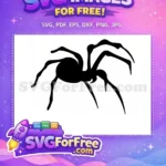 Free Spider Web Free Silhouette Halloween Spider Free SVG 5 - Instant Download