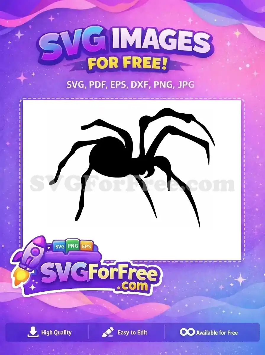 Free Spider Web Free Silhouette Halloween Spider Free SVG 5